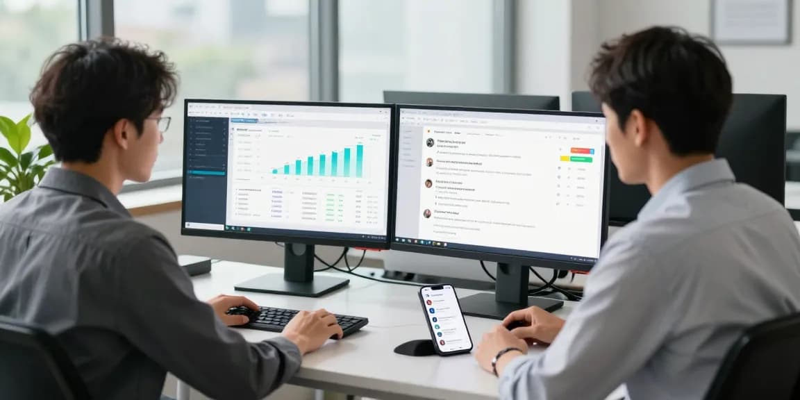 VPN analysis workspace showcasing bester VPN für Datenschutz with expert reviewing data and performance metrics.