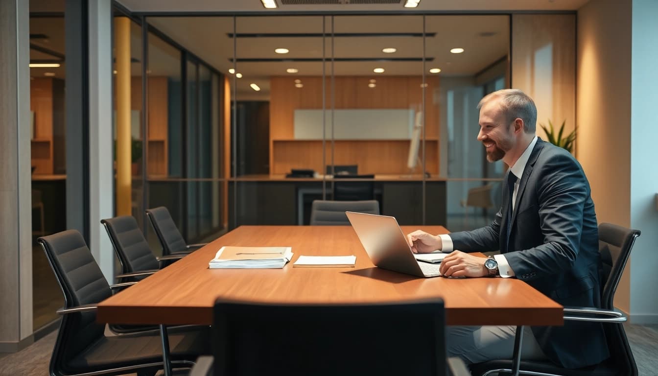 Headhunter Saarbrücken im modernen Büro, im Gespräch mit Kunden.