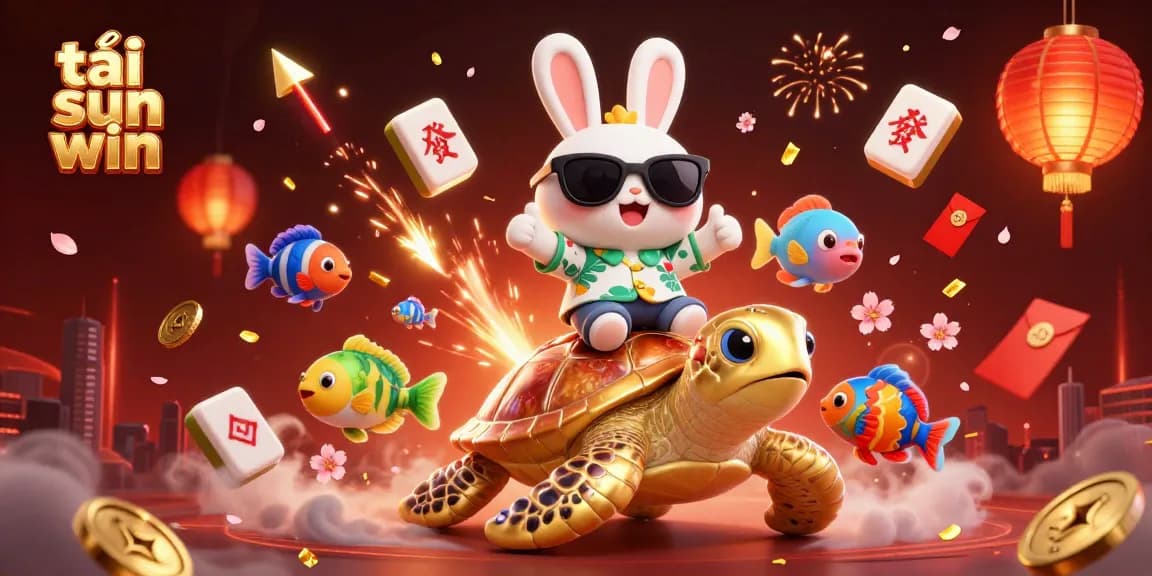 Spin and win with tải sun win in this vibrant 3D casino illustration featuring lucky characters.