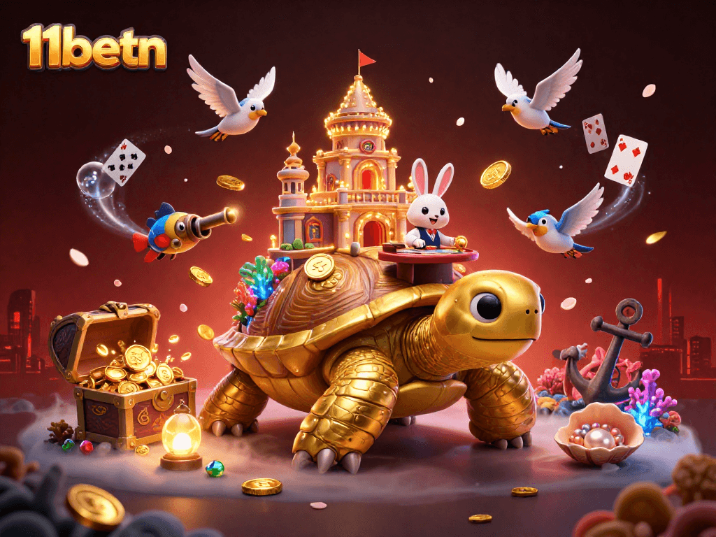 Engage with the diverse gaming options at 11betn, featuring energetic characters and casino elements.
