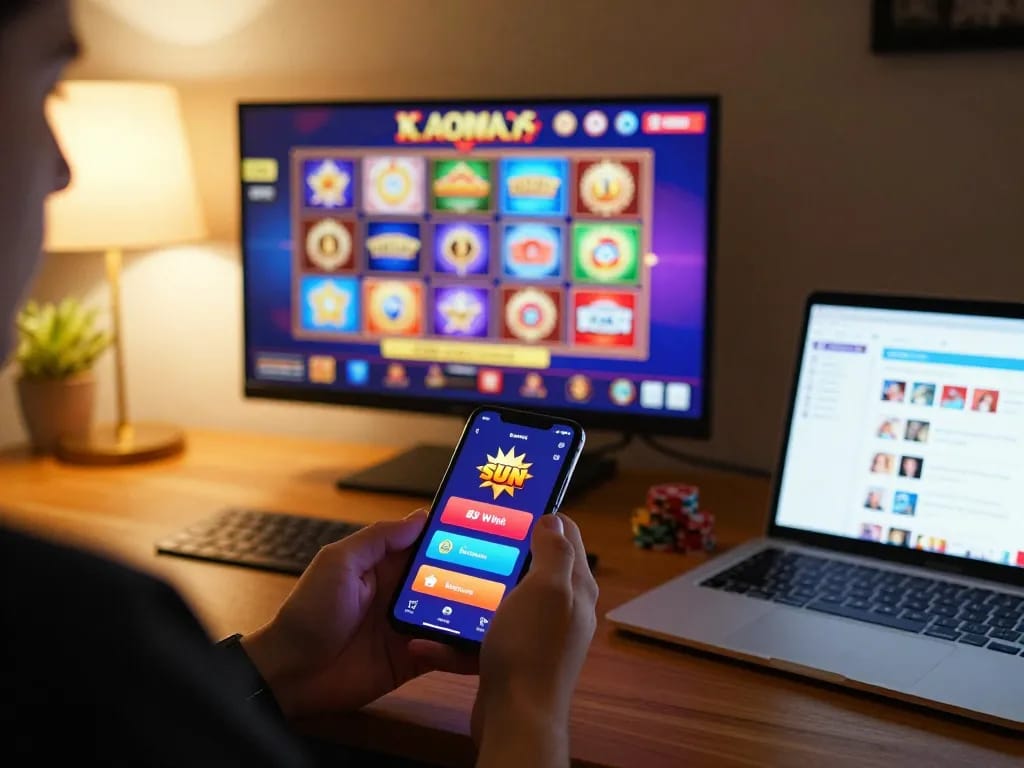 Người chơi trải nghiệm trò chơi thú vị trên ứng dụng Sun win ngay tại nhà