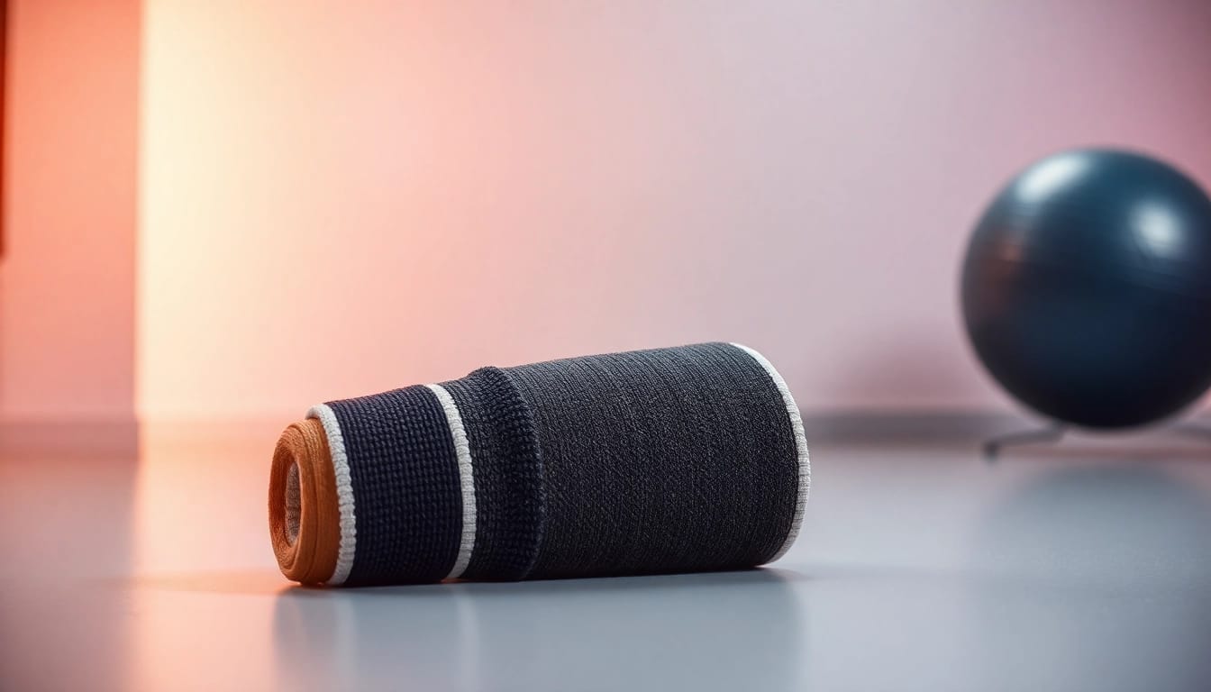 Kniebandage zur optimalen Unterstützung und Stabilisierung Ihres Knies bei aktiven Bewegungen.