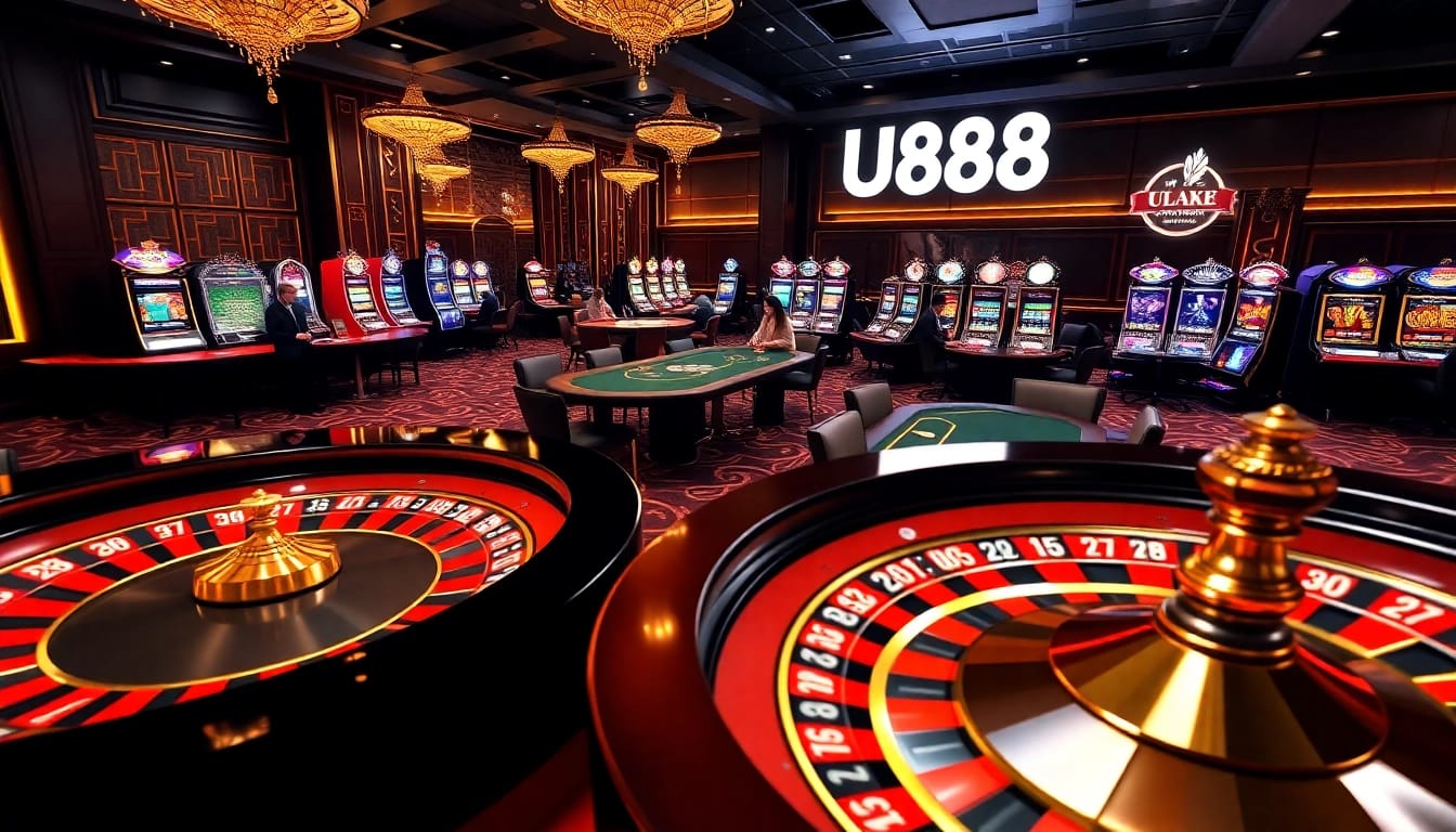 Experience high-stakes gaming at U888's vibrant casino with thrilling action.