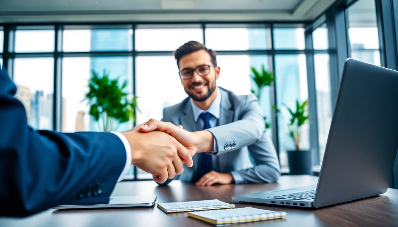 Headhunter IT berät erfolgreich Klienten in modernem Büroumfeld.
