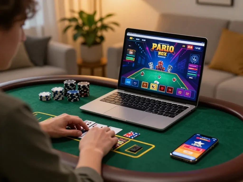 Engaging scene of online gambling on SC888 with blackjack gameplay and strategic setup.