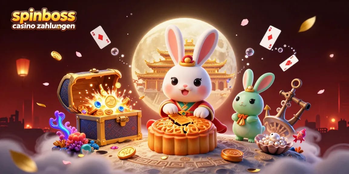 Spinboss Casino Zahlungen: Moonrabbit und Krypto-Casinos im Spiel, ein aufregendes Design.