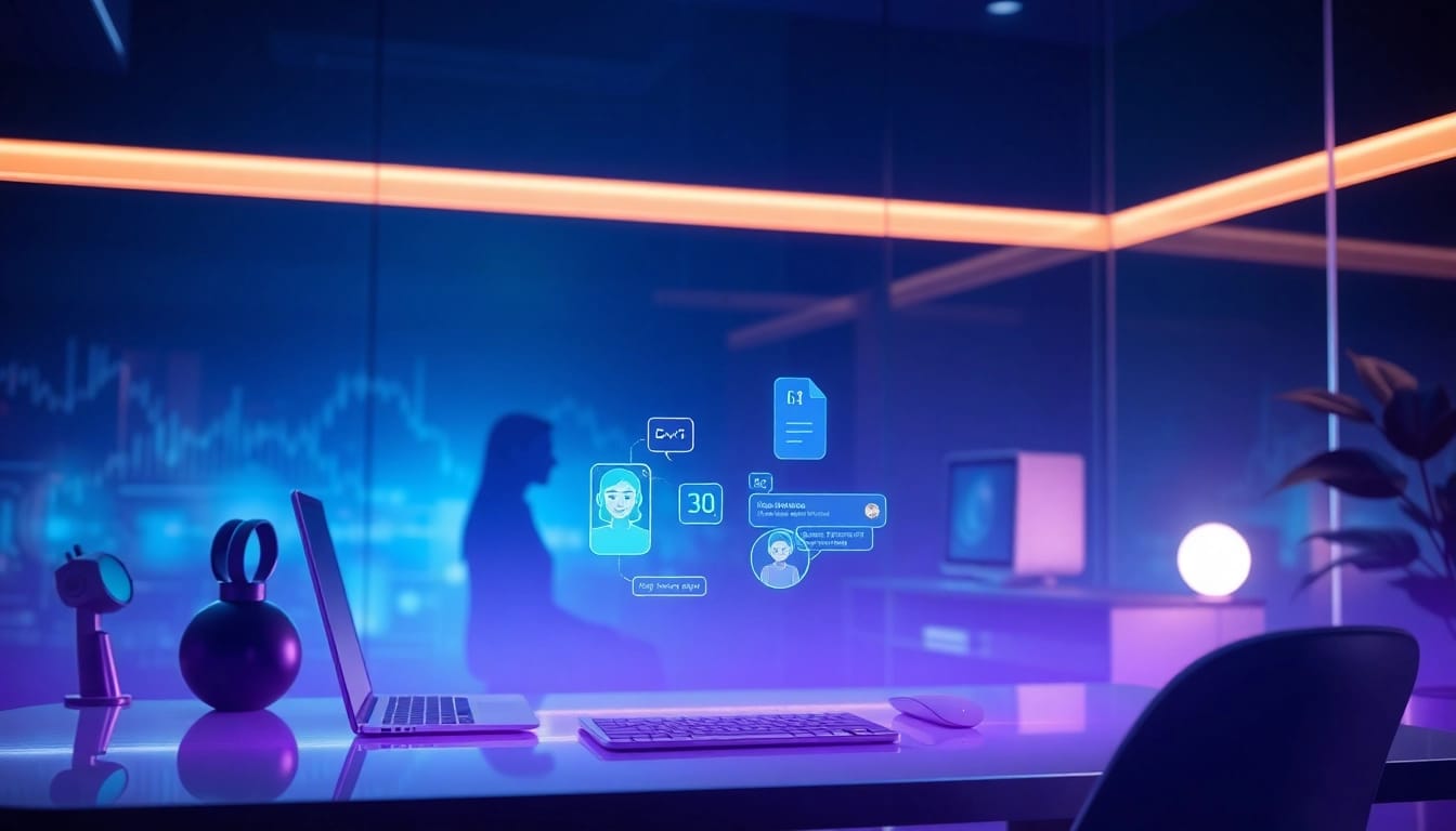 Engaging visual of 18+ AI virtual companions in an innovative digital chat environment.
