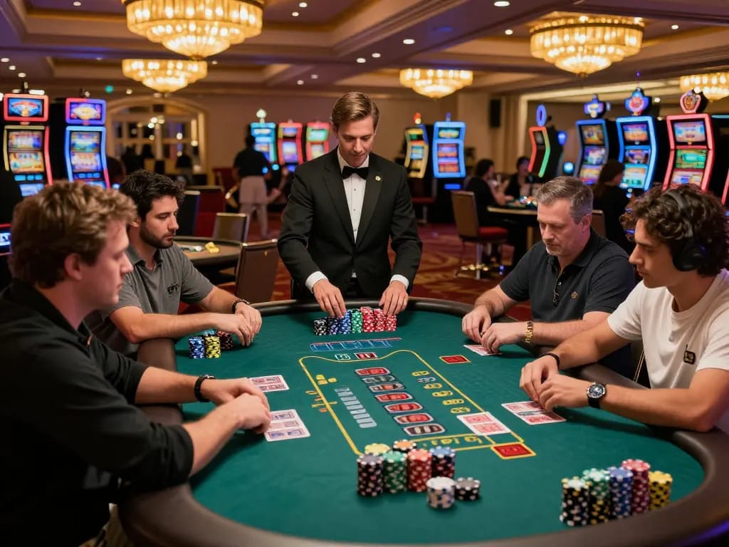 Players engaged at a blackjack table enhancing their skills at mb668.co