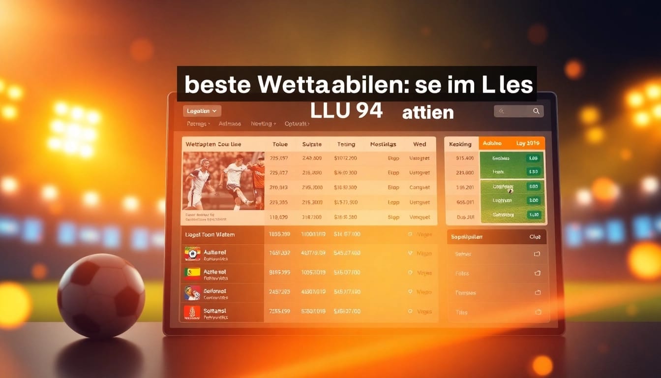Entdecken Sie die besten Wettanbieter ohne LUGAS im Vergleich mit einem ansprechenden und benutzerfreundlichen Interface.
