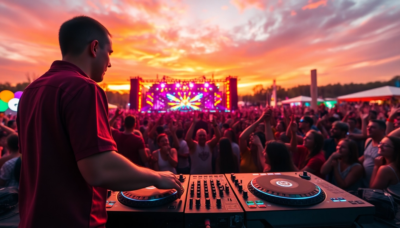 DJ in München begeistert mit mitreißenden Beats auf einem pulsierenden Festival.