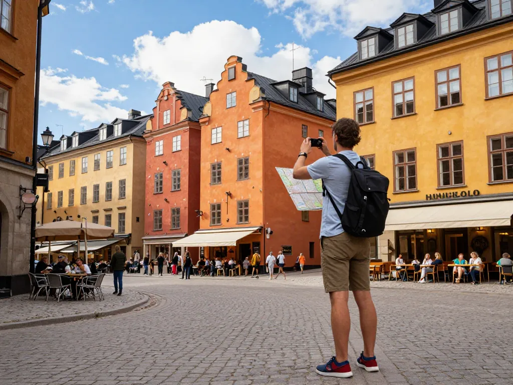 Reisetipps Stockholm: Entdecken Sie malerische Straßen und historische Architektur in Gamla Stan.