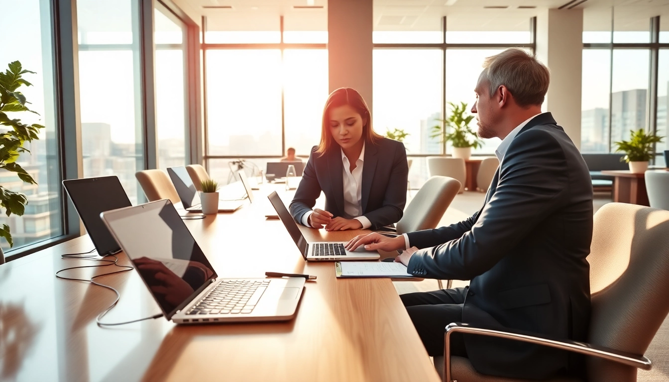 Optimieren Sie die Personalvermittlung durch professionelle Beratung in einem modernen Büro.