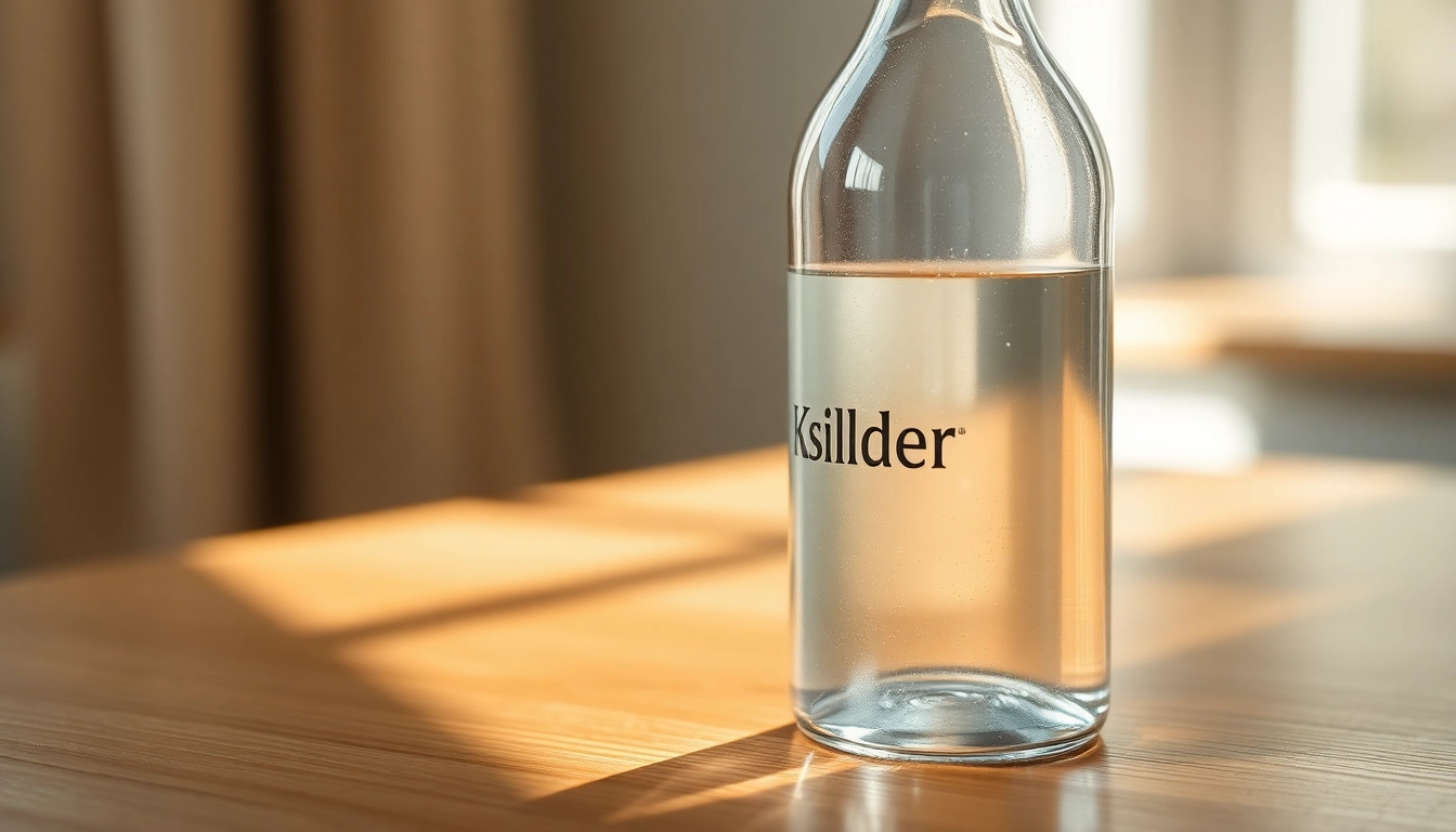 Dispensing Kolloidales Silber from an elegant glass bottle, showcasing its natural properties and purity.