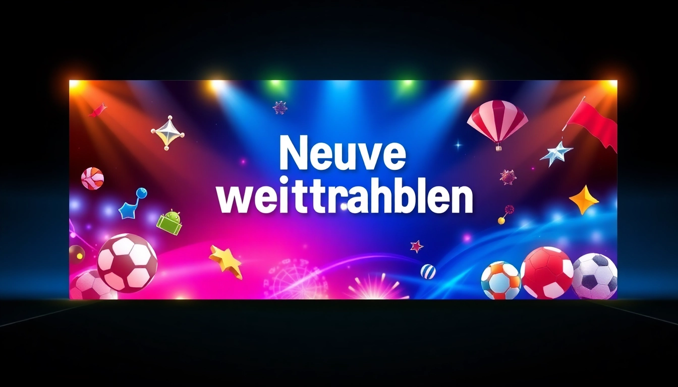 Discover the latest neue wettanbieter trends with vibrant sports betting visuals and engaging elements.