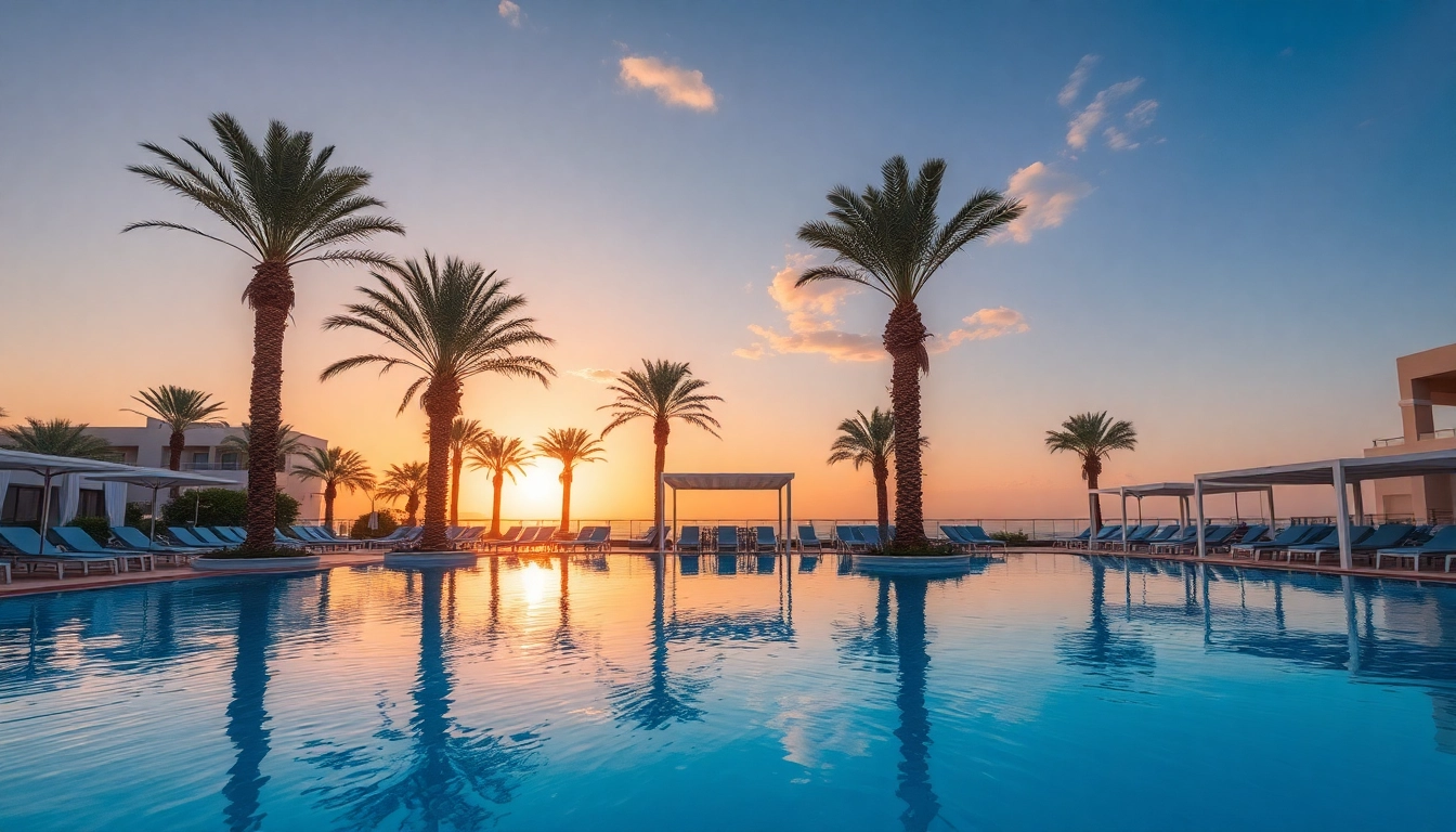 Genießen Sie das luxuriöse Poolareal im Club Jandia Princess mit entspannender Atmosphäre und traumhaften Sonnenuntergängen.