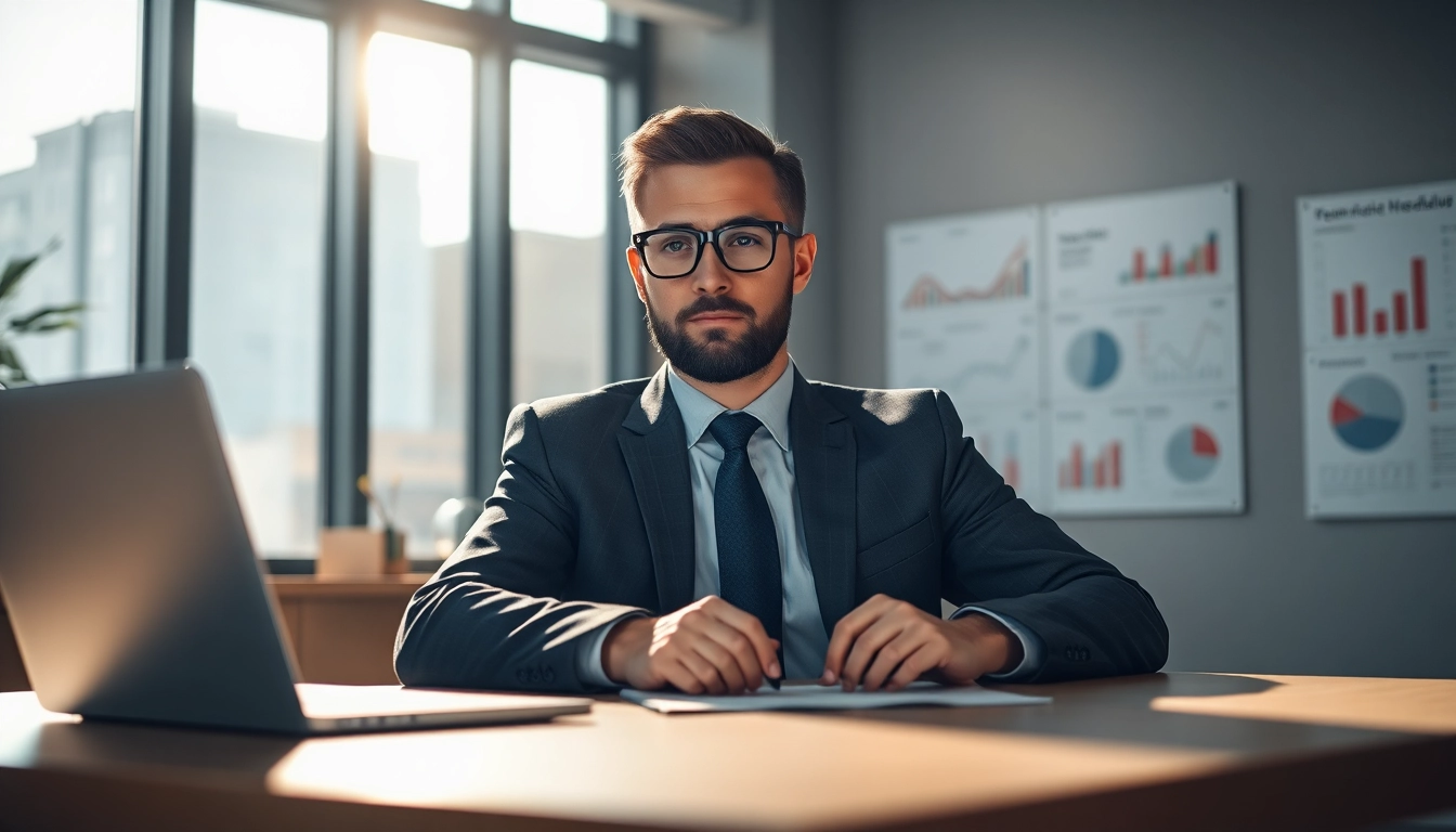 Headhunter für Vertrieb überprüft Lebenslauf in modernem Büro.