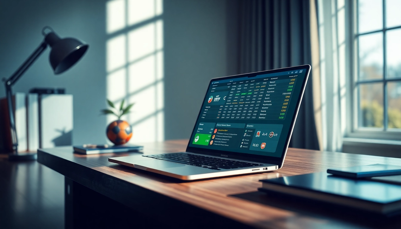 Experience the thrill of legal online sportwetten with dynamic betting odds displayed on a laptop.