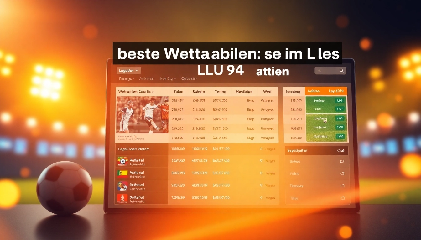 Entdecken Sie die besten Wettanbieter ohne LUGAS im Vergleich mit einem ansprechenden und benutzerfreundlichen Interface.