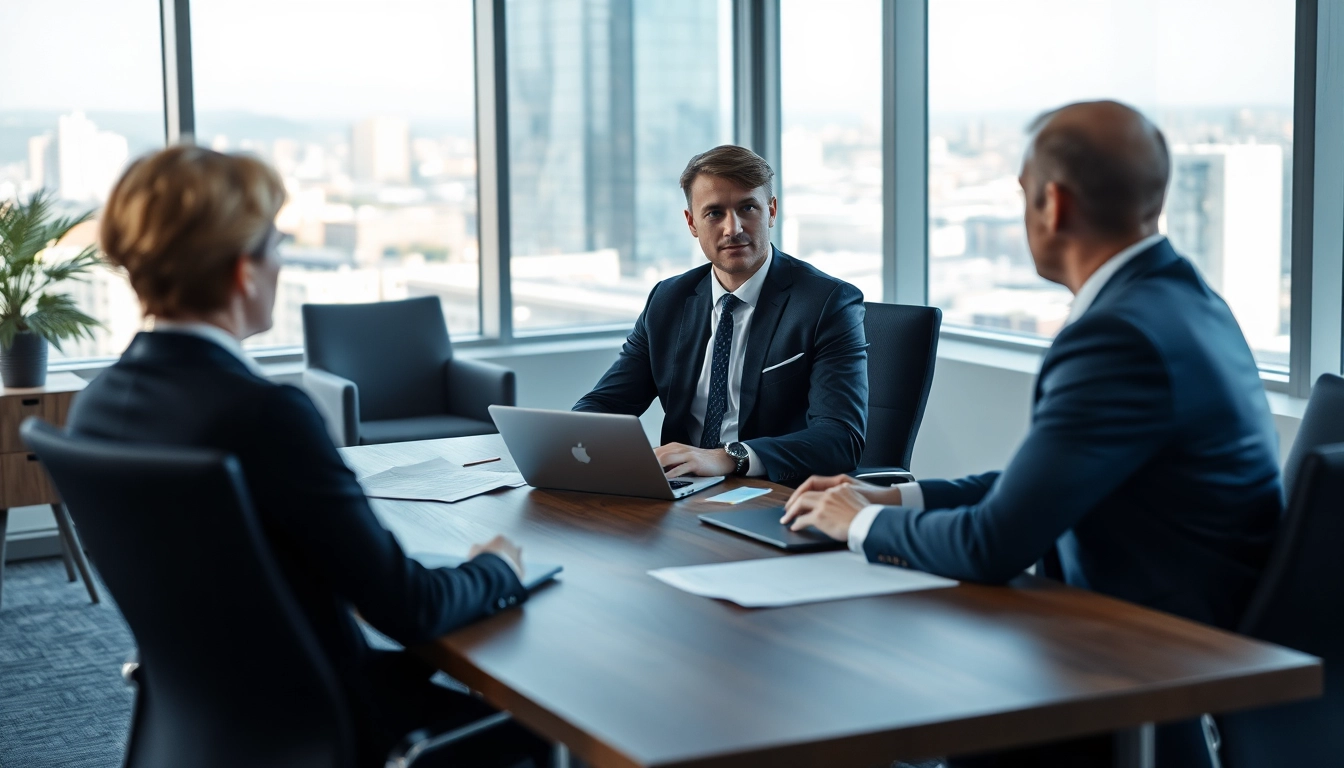 Professioneller Headhunter führt eine Besprechung durch, um die besten Kandidaten im Executive Search Vertrieb zu finden.