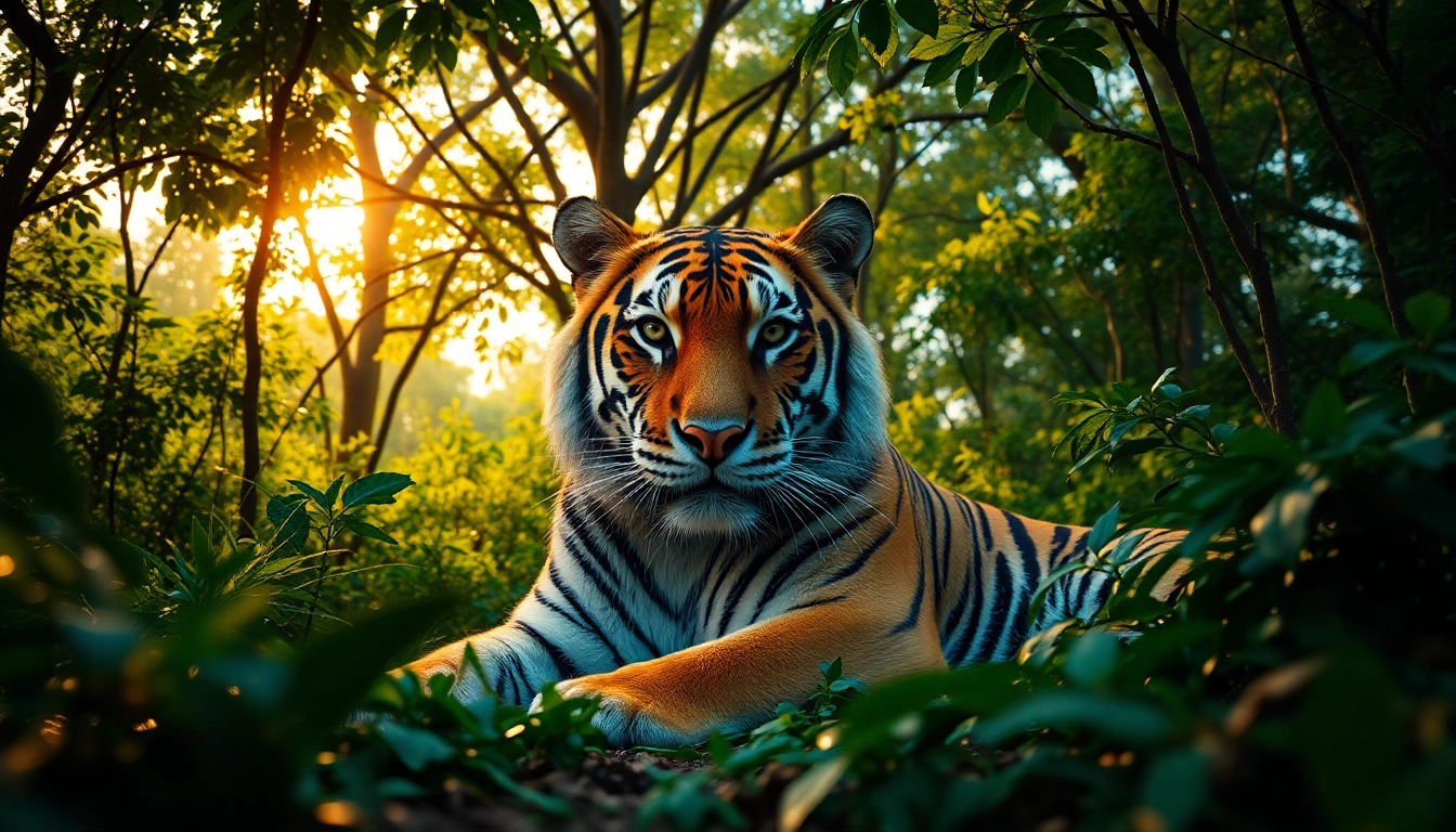 Experience the thrill of a tiger safari in India with majestic Bengal tigers.