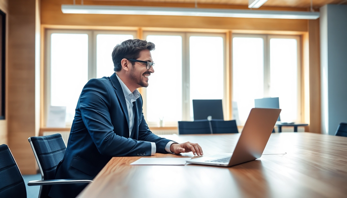 Headhunter Braunschweig berät einen Kandidaten in einem modernen Büro.