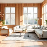 Entdecke kreative Raumgestaltung in einem modernen Wohnzimmer mit minimalistischen Möbeln und natürlichem Licht.