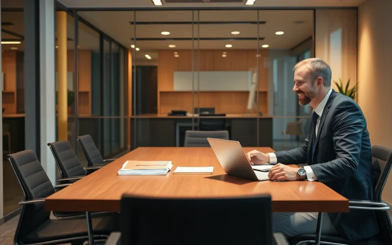 Headhunter Saarbrücken im modernen Büro, im Gespräch mit Kunden.