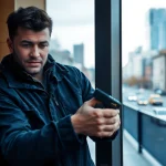 Schlüsseldienst Berlin 24h: Professioneller Techniker bei der Notöffnung einer Tür in Berlin mit modernem Werkzeug.