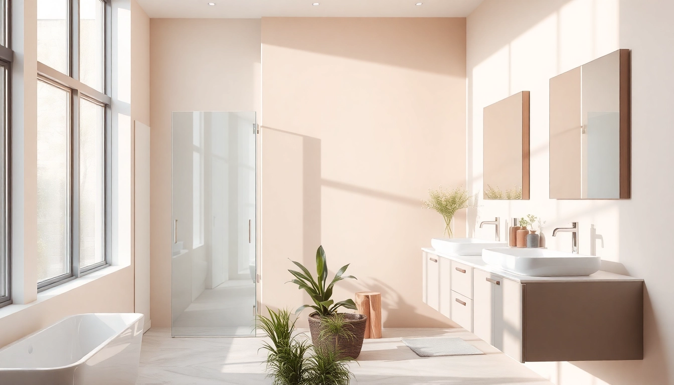 Bewundern Sie die stilvolle Sonni Sanitär Dusche in einem modernen Badezimmerambiente mit eleganten Badmöbeln und natürlichen Lichtquellen.