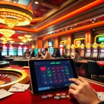 Gamblers enjoying their time at MV88 casino with a vibrant roulette wheel and poker tables.