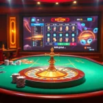 Live gaming excitement at a casino table with kk55.global's vibrant atmosphere and engaging visuals.