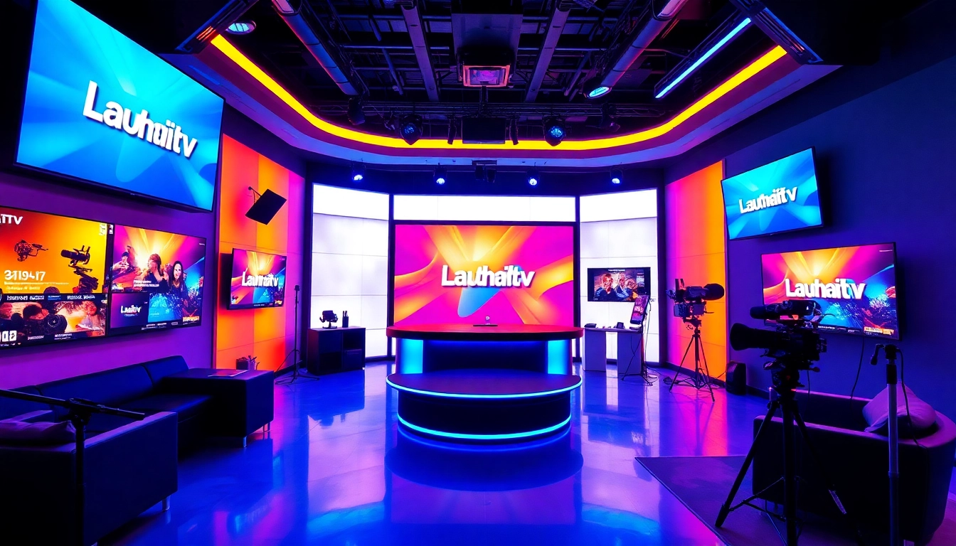 Lauthaitv's vibrant digital entertainment studio showcasing modern media technology.