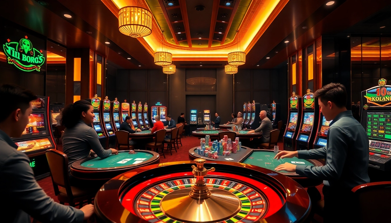 Experience the thrill of winning at SIU88 Casino with engaging tables and vibrant slot machines.