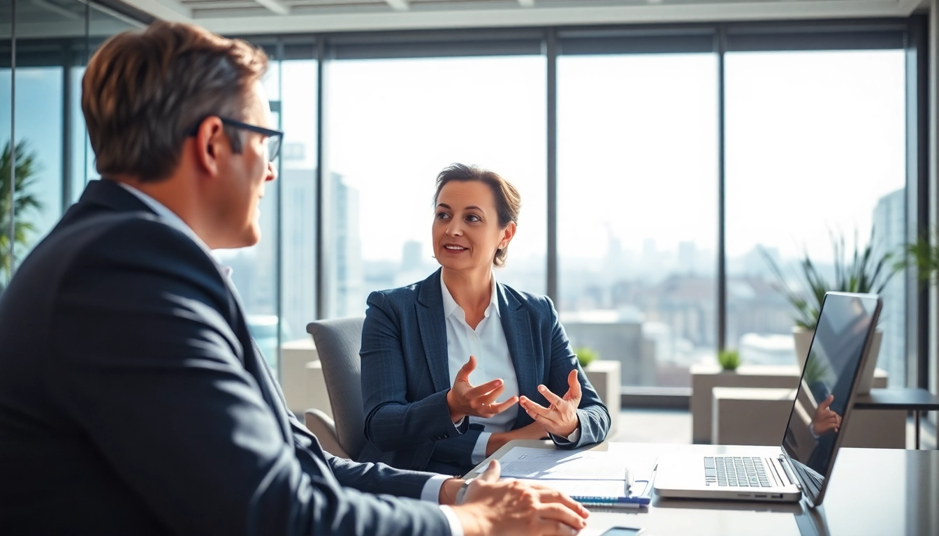 Headhunter Schweiz berät erfolgreich einen Kandidaten in einem modernen Büro.